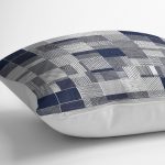 - K11949-Gorsel-3 - Realhomes  RealHomes Lacivert Zeminde Geometrik Motifli Patchwork Desenli Dijital Baskılı Yastık Kırlent Kılıfı Realhomes