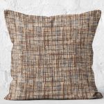 - K11953-Gorsel-2 - Realhomes RealHomes Kahverengi Zeminde El Dokuma Motifli Antika Desenli Dijital Baskılı Yastık Kırlent Kılıfı Realhomes