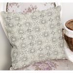 - K11955-Gorsel-1 - Realhomes  RealHomes Krem - Gri Zeminde Antika Motifli Çiçek Desenli Dijital Baskılı Yastık Kırlent Kılıfı Realhomes