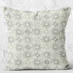 - K11955-Gorsel-2 - Realhomes  RealHomes Krem - Gri Zeminde Antika Motifli Çiçek Desenli Dijital Baskılı Yastık Kırlent Kılıfı Realhomes
