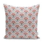 - K11957-Gorsel - Realhomes RealHomes Beyaz Zeminde Art Deco Motifli Patchwork Desenli Dijital Baskılı Yastık Kırlent Kılıfı Realhomes