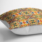 - K11960-Gorsel-3 - Realhomes RealHomes Lacivert - Hardal Zeminde Etnik Motifli Tribal Desenli Dijital Baskılı Yastık Kırlent Kılıfı Realhomes