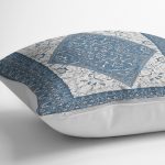 - K11965-Gorsel-3 - Realhomes RealHomes Mavi - Krem Zeminde İran Motifli Dokuma Desenli Dijital Baskılı Yastık Kırlent Kılıfı Realhomes