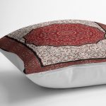 - K11968-Gorsel-3 - Realhomes  RealHomes Kırmızı Zeminde Osmanlı Motifli Yöresel Desenli Dijital Baskılı Yastık Kırlent Kılıfı Realhomes