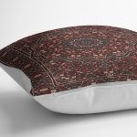 - K11969-Gorsel-3 - Realhomes RealHomes Kahverengi Zeminde Kilim Motifli Etnik Desenli Dijital Baskılı Yastık Kırlent Kılıfı Realhomes