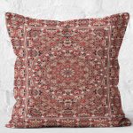 - K11970-Gorsel-2 - Realhomes RealHomes Krem Zeminde Antika Motifli El Dokuma Desenli Dijital Baskılı Yastık Kırlent Kılıfı Realhomes