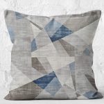 - K11977-Gorsel-2 - Realhomes RealHomes Krem - Mavi Zeminde Geometrik Motifli Dokuma Desenli Dijital Baskılı Yastık Kırlent Kılıfı Realhomes