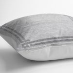 - K11983-Gorsel-3 - Realhomes  RealHomes Gri - Antrasit Zeminde Çerçeveli Motifli Antik Desenli Dijital Baskılı Yastık Kırlent Kılıfı Realhomes