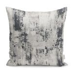 - K11987-Gorsel - Realhomes RealHomes Gri - Siyah Zeminde Rustik Motifli Antika Desenli Dijital Baskılı Yastık Kırlent Kılıfı Realhomes