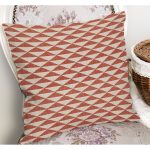 - K11991-Gorsel-1 - Realhomes RealHomes Kremit Zeminde Geometrik Motifli Örme Desenli Dijital Baskılı Yastık Kırlent Kılıfı Realhomes