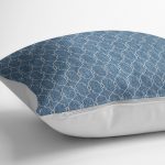 - K11992-Gorsel-3 - Realhomes RealHomes Mavi Zeminde Geometrik Motifli Örgü Desenli Dijital Baskılı Yastık Kırlent Kılıfı Realhomes