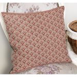 - K11996-Gorsel-1 - Realhomes RealHomes Kırmızı - Krem Zeminde Örgü Motifli Etnik Desenli Dijital Baskılı Yastık Kırlent Kılıfı Realhomes