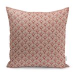 - K11996-Gorsel - Realhomes RealHomes Kırmızı - Krem Zeminde Örgü Motifli Etnik Desenli Dijital Baskılı Yastık Kırlent Kılıfı Realhomes