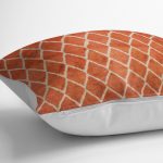 - K12013-Gorsel-3 - Realhomes  RealHomes Turuncu - Krem Zeminde Etnik Motifli El Dokuma Desenli Dijital Baskılı Yastık Kırlent Kılıfı Realhomes