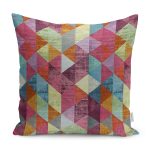 - K12019-Gorsel - Realhomes RealHomes Çok Renkli El Dokuma Motifli Üçgen Desenli Dijital Baskılı Yastık Kırlent Kılıfı Realhomes