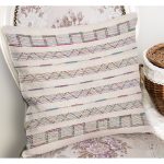 - K12024-Gorsel-1 - Realhomes RealHomes Ekru Zeminde Etnik Motifli Vintage Desenli Dijital Baskılı Yastık Kırlent Kılıfı Realhomes