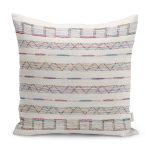 - K12024-Gorsel - Realhomes RealHomes Ekru Zeminde Etnik Motifli Vintage Desenli Dijital Baskılı Yastık Kırlent Kılıfı Realhomes