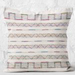 - K12024-Gorsel-2 - Realhomes RealHomes Ekru Zeminde Etnik Motifli Vintage Desenli Dijital Baskılı Yastık Kırlent Kılıfı Realhomes