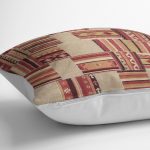 - K12027-Gorsel-3 - Realhomes RealHomes Krem - Kahverengi Zeminde Patchwork Motifli Etnik Desenli Dijital Baskılı Yastık Kırlent Kılıfı Realhomes