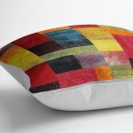 - K12035-Gorsel-3 - Realhomes RealHomes Kırmızı - Siyah Zeminde Kanvas Motifli Yağlıboya Desenli Dijital Baskılı Yastık Kırlent Kılıfı Realhomes