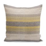 - K12047-Gorsel - Realhomes RealHomes Sarı - Krem Zeminde Örme Motifli Geleneksel Desenli Dijital Baskılı Yastık Kırlent Kılıfı Realhomes