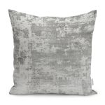 - K12058-Gorsel - Realhomes  RealHomes Gri - Antrasit Zeminde Eskitme Motifli Antika Desenli Dijital Baskılı Yastık Kırlent Kılıfı Realhomes