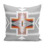 - K12063-Gorsel - Realhomes RealHomes Gri Zeminde Yöresel Motifli Antik Desenli Dijital Baskılı Yastık Kırlent Kılıfı Realhomes