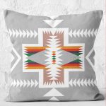 - K12063-Gorsel-2 - Realhomes RealHomes Gri Zeminde Yöresel Motifli Antik Desenli Dijital Baskılı Yastık Kırlent Kılıfı Realhomes