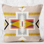 - K12065-Gorsel-2 - Realhomes RealHomes Krem Zeminde Tribal Motifli Antik Desenli Dijital Baskılı Yastık Kırlent Kılıfı Realhomes