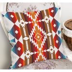 - K12068-Gorsel-1 - Realhomes RealHomes Kırmızı Zeminde Antik Motifli Antik Desenli Dijital Baskılı Yastık Kırlent Kılıfı Realhomes