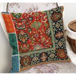 - K12083-Gorsel-1 - Realhomes RealHomes Antika Temalı Etnik Motifli Kilim Desenli Dijital Baskılı Yastık Kırlent Kılıfı Realhomes