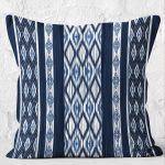 - K12092-Gorsel-2 - Realhomes RealHomes Lacivert Zeminde Etnik Motifli Kilim Desenli Dijital Baskılı Yastık Kırlent Kılıfı Realhomes