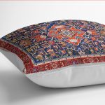 - K12093-Gorsel-3 - Realhomes RealHomes Kırmızı Zeminde El Dokuma Motifli Geleneksel Desenli Dijital Baskılı Yastık Kırlent Kılıfı Realhomes