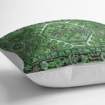 - K12102-Gorsel-3 - Realhomes RealHomes Yeşil Zeminde Geleneksel Motifli Kilim Desenli Dijital Baskılı Yastık Kırlent Kılıfı Realhomes