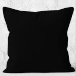 - K12121-Gorsel-2 - Realhomes  RealHomes Siyah Zeminde Siyah Motifli Düz Renk Desenli Dijital Baskılı Yastık Kırlent Kılıfı Realhomes