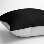 - K12121-Gorsel-3 - Realhomes  RealHomes Siyah Zeminde Siyah Motifli Düz Renk Desenli Dijital Baskılı Yastık Kırlent Kılıfı Realhomes