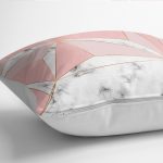 - K12124-Gorsel-3 - Realhomes RealHomes Beyaz - Pembe Zeminde Geometrik Motifli Mermer Desenli Dijital Baskılı Yastık Kırlent Kılıfı Realhomes