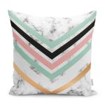 RealHomes Mermer Tasarımlı Geometrik Motifli Modern Desenli Dijital Baskılı Yastık Kırlent Kılıfı Realhomes