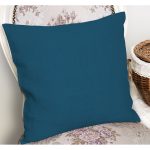 - K12140-Gorsel-1 - Realhomes RealHomes Mavi Zeminde Düz Renk Motifli Mavi Desenli Dijital Baskılı Yastık Kırlent Kılıfı Realhomes