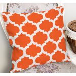 - K12169-Gorsel-1 - Realhomes RealHomes Turuncu Zeminde Ogea Motifli Morrocan Desenli Dijital Baskılı Yastık Kırlent Kılıfı Realhomes