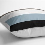 - K12174-Gorsel-3 - Realhomes RealHomes Siyah - Mavi Zeminde Geometrik Motifli Çizgili Desenli Dijital Baskılı Yastık Kırlent Kılıfı Realhomes