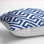 - K12185-Gorsel-3 - Realhomes  RealHomes Lacivert Zeminde Geometrik Motifli Mozaik Desenli Dijital Baskılı Yastık Kırlent Kılıfı Realhomes