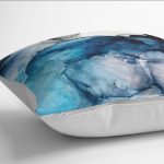 - K12216-Gorsel-3 - Realhomes RealHomes Lacivert Zeminde Kanvas Motifli Boyama Desenli Dijital Baskılı Yastık Kırlent Kılıfı Realhomes