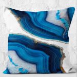 - K12217-Gorsel-2 - Realhomes  RealHomes Lacivert - Beyaz Zeminde Kanvas Motifli Boyama Desenli Dijital Baskılı Yastık Kırlent Kılıfı Realhomes