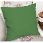 - K12222-Gorsel-1 - Realhomes  RealHomes Yeşil Zeminde Düz Renk Motifli Yeşil Desenli Dijital Baskılı Yastık Kırlent Kılıfı Realhomes