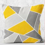 - K12225-Gorsel-2 - Realhomes  RealHomes Gri - Sarı Zeminde Klasik Motifli Geometrik Desenli Dijital Baskılı Yastık Kırlent Kılıfı Realhomes
