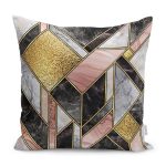 - K12235-Gorsel - Realhomes  RealHomes Abstract Tasarımlı Modern Motifli Mermer Desenli Dijital Baskılı Yastık Kırlent Kılıfı Realhomes