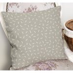 - K12245-Gorsel-1 - Realhomes RealHomes Gri Zeminde Puantiyeli Motifli Çizgili Desenli Dijital Baskılı Yastık Kırlent Kılıfı Realhomes