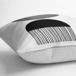 - K12256-Gorsel-3 - Realhomes RealHomes Gri - Siyah Zeminde Bohem Motifli Modern Sanat Desenli Dijital Baskılı Yastık Kırlent Kılıfı Realhomes