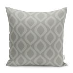 - K12282-Gorsel - Realhomes RealHomes Gri Zeminde Klasik Motifli Geometrik Desenli Dijital Baskılı Yastık Kırlent Kılıfı Realhomes
